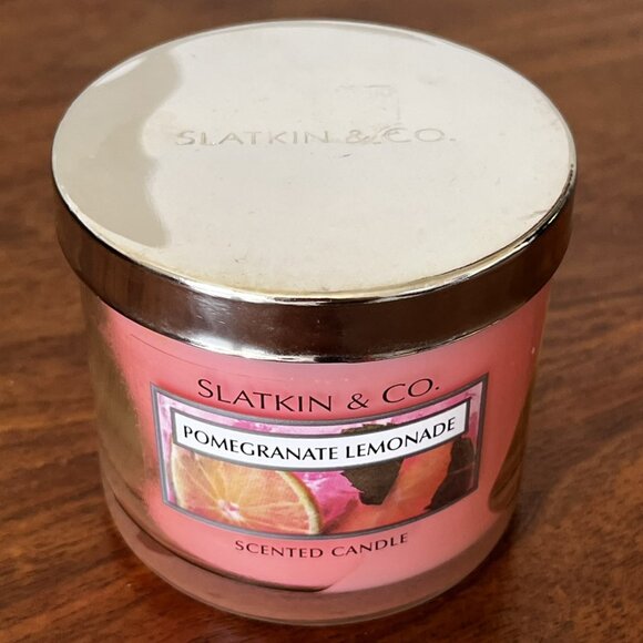 Unused Vtg. Bath & Body Works Slatkin Pomegranate Lemonade Candle 4 Oz Signature - Picture 3 of 8